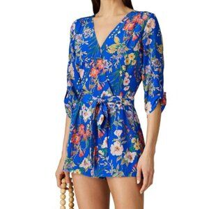 Yumi Kim Liz Blue Floral Romper Large